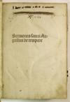 INCUNABULA AUGUSTINUS AURELIUS, Saint. Sermones de tempore [de sanctis]. 2 volumes in one. 1495